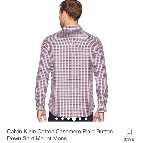 Calvin Klein Men’s Cashmere Plaid Button-down Shirt - Picture 4 of 7